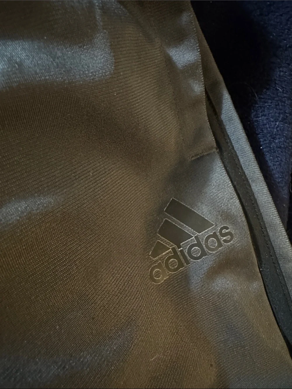 adidas XL Men's Gray Track Pants with Black Stripes